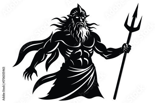 poseidon vector art