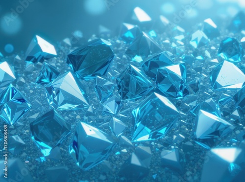Luxurious aquamarine crystal background