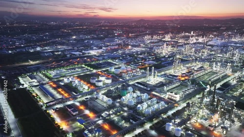 Wallpaper Mural Aerial view of a large industrial refinery factory Torontodigital.ca