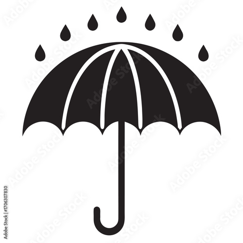 icon depicting an umbrella protecting from rain