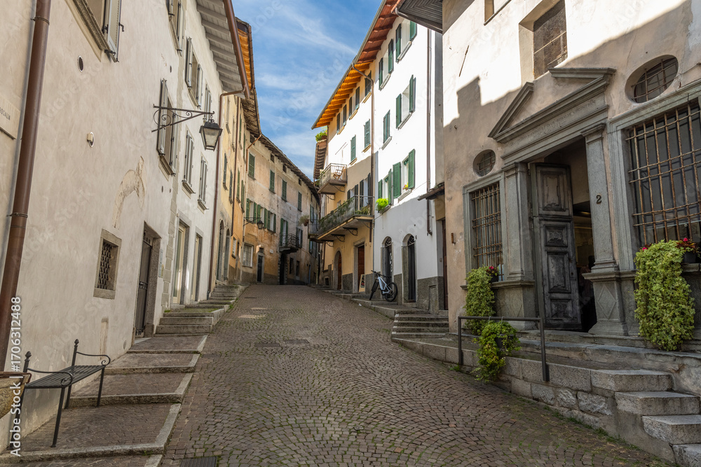 Fototapeta premium narrow street in the old town of Chiavenna