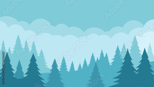 vector illustration of a winter landscape