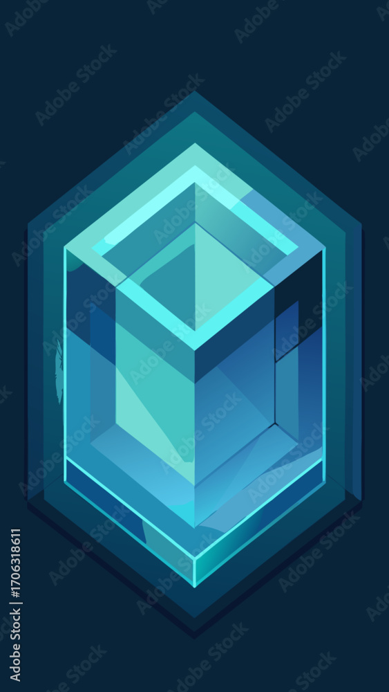 Fototapeta premium abstract blue cube background