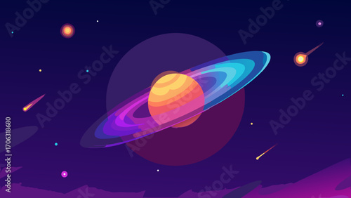 space shuttle on the planet