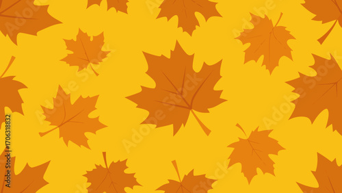 seamless pattern with autumn leaves