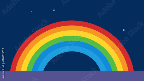 rainbow in the night