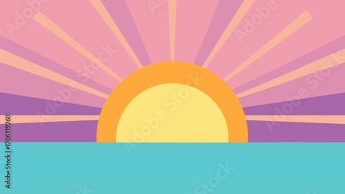 sunset over the sea