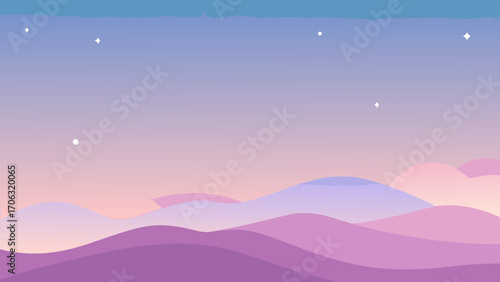 night sky with clouds and sun