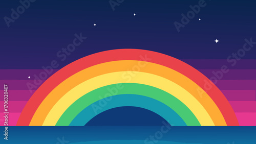 rainbow in the night