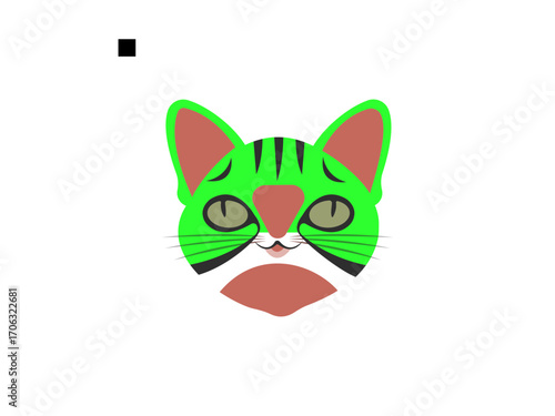 Sweet little cat icon set.vector image of a cat.