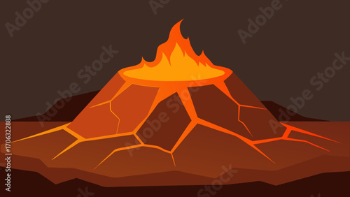 vector illustration of a burning fire