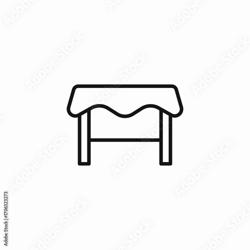 dining table cloth icon sign vector