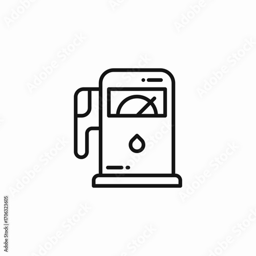 gas pump meter icon sign vector