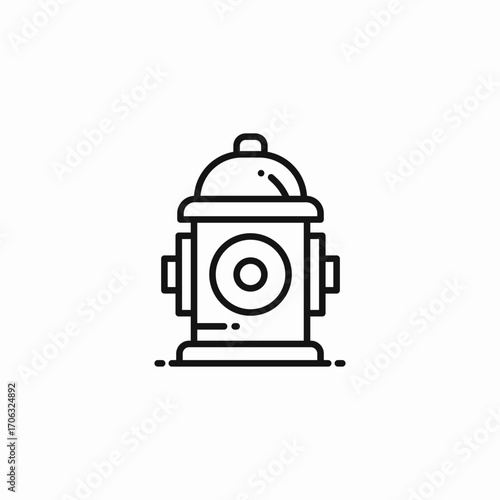 red fire hydrant icon sign vector