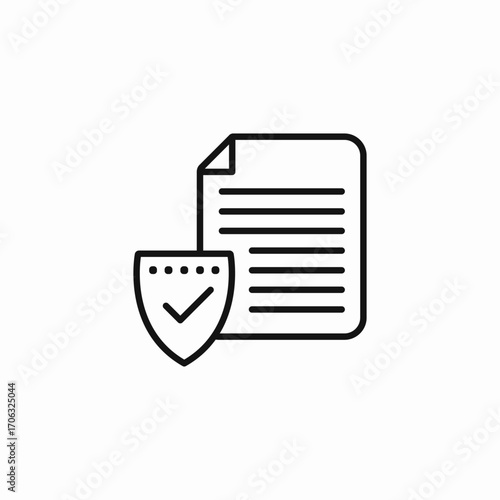 secure document icon icon sign vector