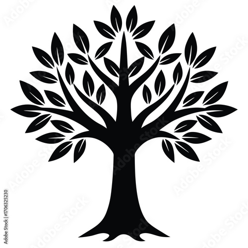 olive tree vector icon