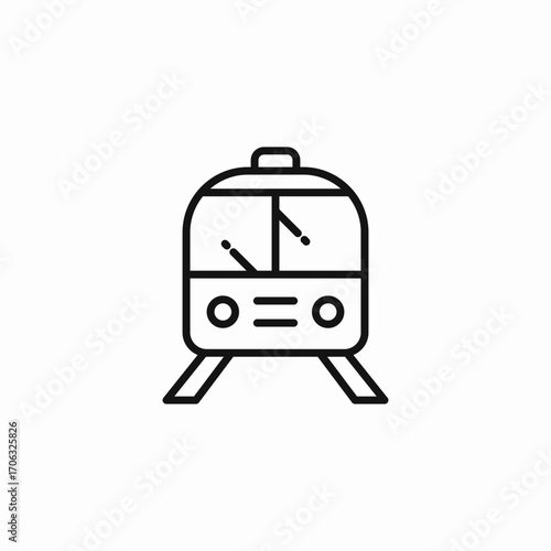 urban rail transit icon sign vector