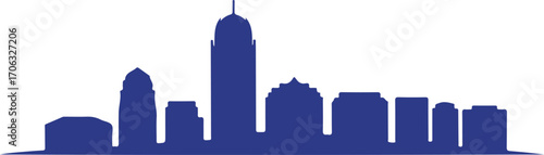 Arlington skyline silhouette black color vector design on white background minimal city illustration