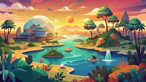 Biosphere Reserve Sian Ka’an, Mexico, blends coastal lagoons, barrier reefs, and tropical wetlands glowing under golden sunlight and drifting Caribbean breezes.