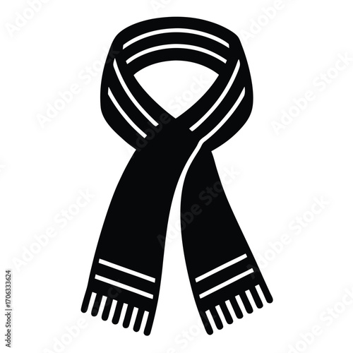 wool scarf vector icon