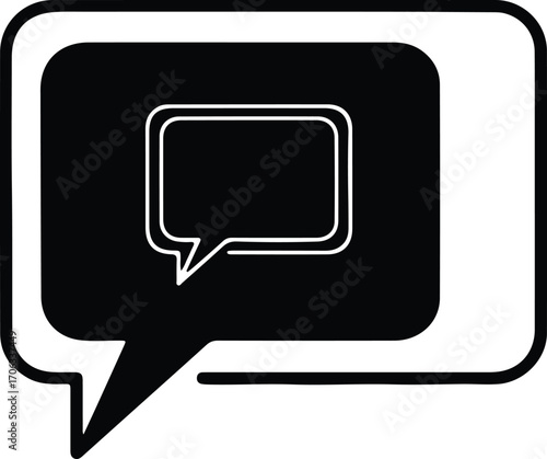 Illustrator Vector Speech bubbles and chat bubbles icon design silhouette