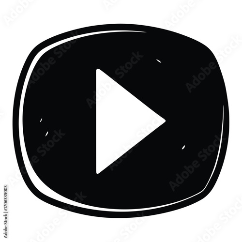 youtube play button vector icon
