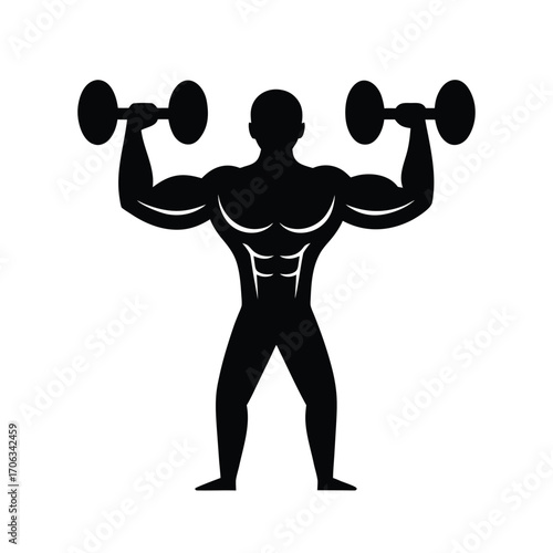 Active Fitness Silhouette, Running Workout Silhouette, Yoga Pose Silhouette, Gym Exercise Silhouette, Jumping Athlete Silhouette