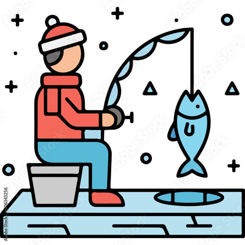 Ice Fishing Icon
