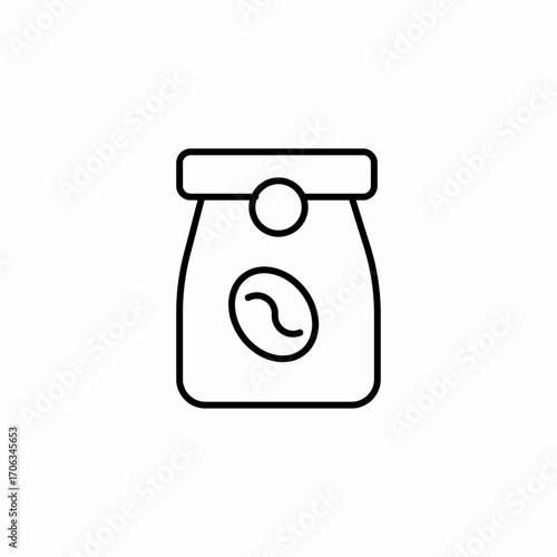 bag of coffee icon sign vector