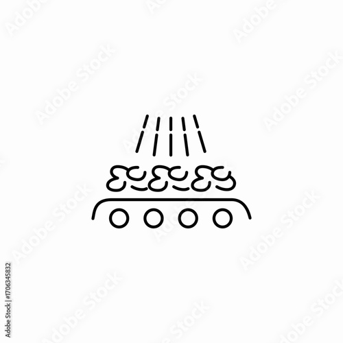 coffee bean drying icon sign vector