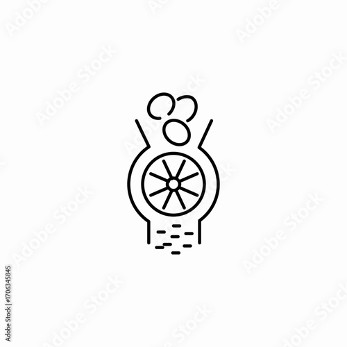 coffee bean grinding icon sign vector