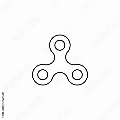 fidget spinner toy icon sign vector