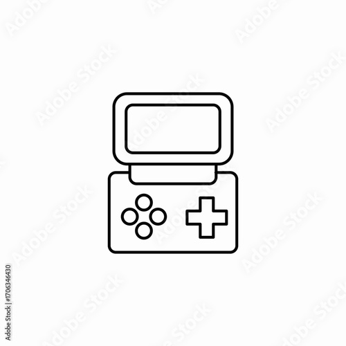 handheld game console icon sign vector