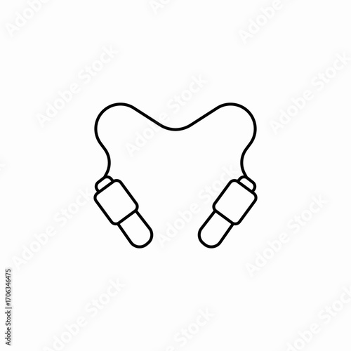 jump rope toy icon sign vector
