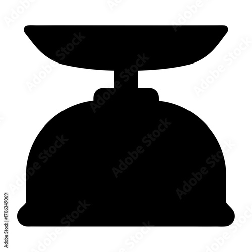 Silhouette of a Balance Scale Representing Justice and Measurement in Black