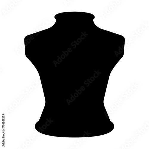 Silhouette of a classic female mannequin body form for fashion design