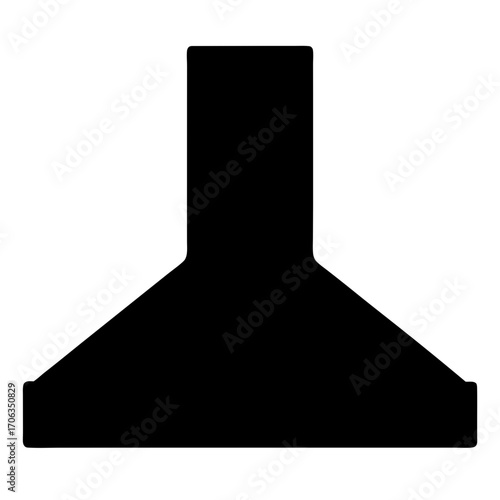 Silhouette of a Kitchen Range Hood Ventilation System for Home Appliances