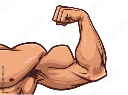 vector illustration of a strong man