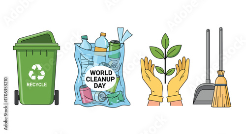 Protect our planet with these essential recycling and cleanup tools for a greener future today!, Generative AI.