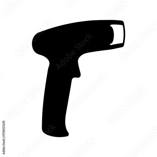 Simple Silhouette of a Handheld Barcode Scanner or Inventory Management Tool