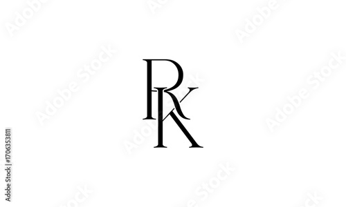 RK initial letters, monogram logo