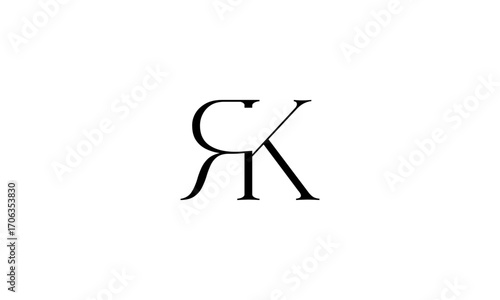 RK initial letters, monogram logo