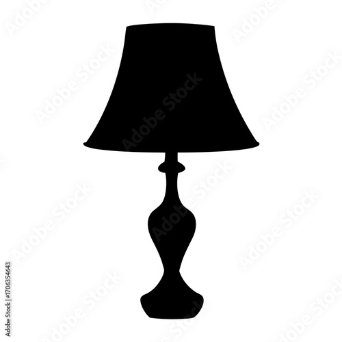 A stunning silhouette of a lamp with a classic shape and style