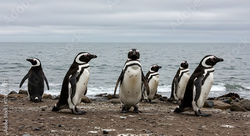penguins on the beach