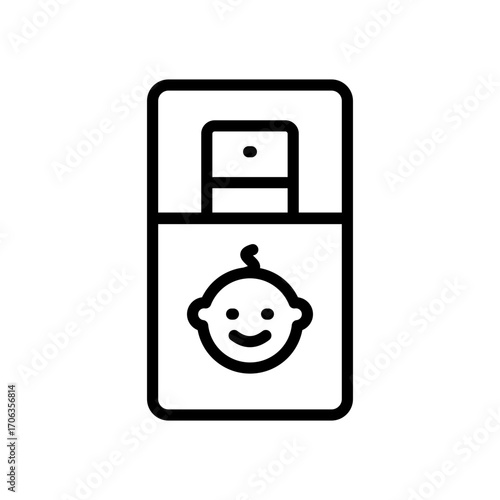 Baby lotion cosmetic line icon. Skin care outline sign for web and app. Simple symbol for web design isolated on white background.