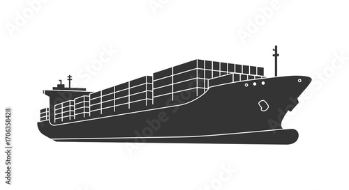 a large cargo ship filled with containers at sea