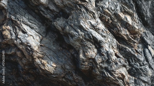 Textured Rock Surface: A detailed shot showcases the rough, layered, and weathered textures of a rock formation, creating a captivating abstract visual experience.