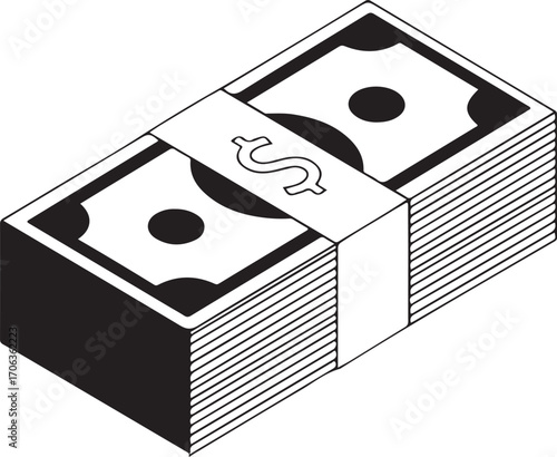 cash dollar bundle vector, cash bill outline,dollar bill outline, dollar bank note,usd cash money bunlde icon,dollar outline icon, money usd sign,dollar sign,dollar vector 