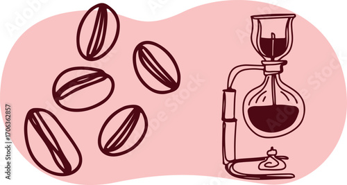 Icons Coffee Cappuccino Line art	
