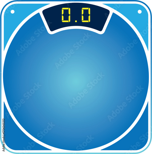 Bathroom Weighing Scale Color Vector Design
